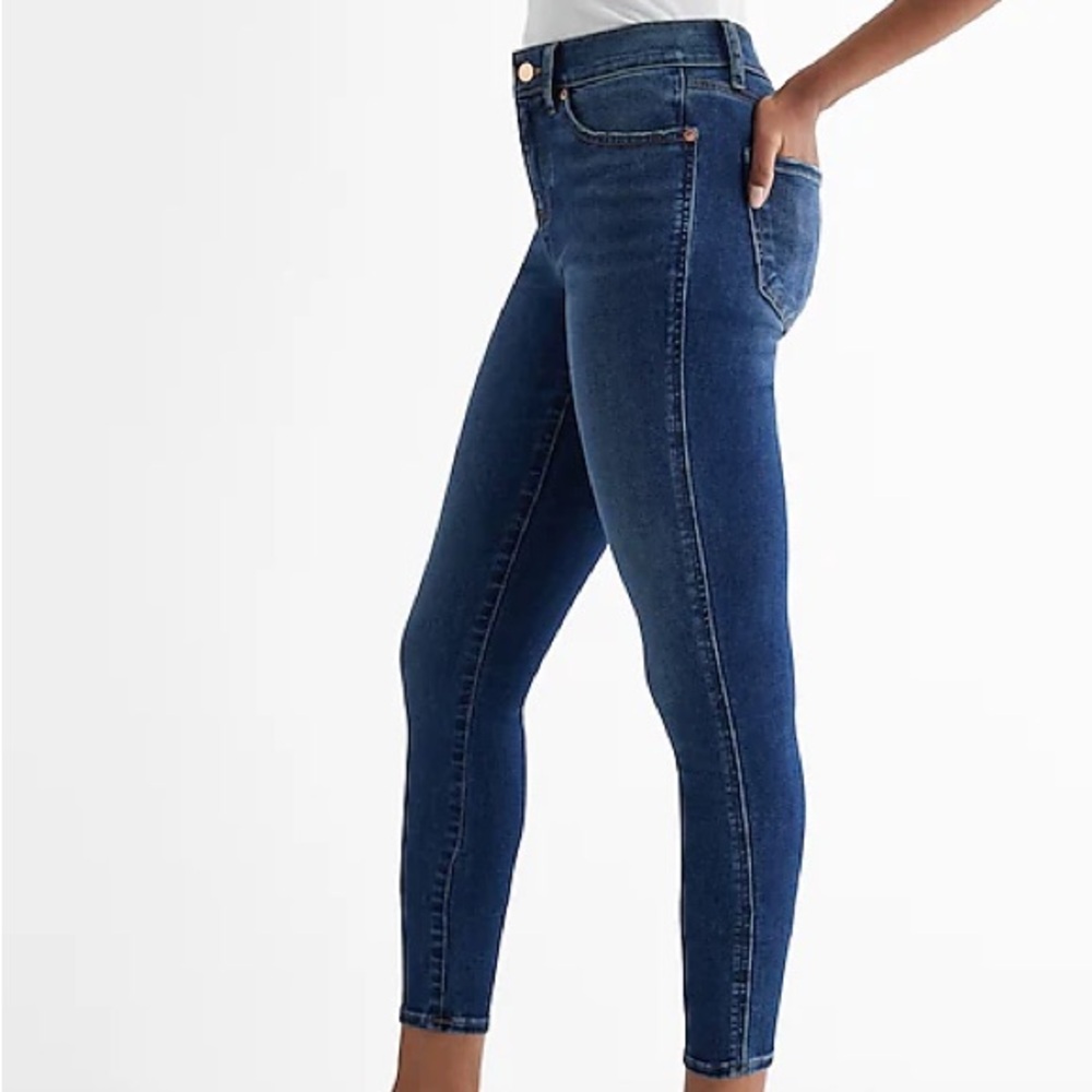 ✨ Express Women's High Rise Blue Ankle Legging Skinny Jeans